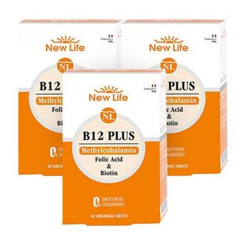 New Life B12 Plus Methylcobalamin 60 Dilaltı Tablet