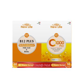 New Life C 1000 Plus 30 Tablet + B12 Plus Methylcobalamin 60 Tablet