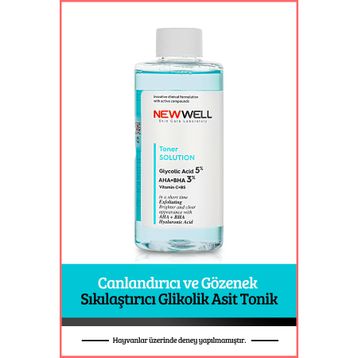 New Well 200 ml Canlandırıcı ve Gözenek Sıkılaştırıcı Glikolik Asit Tonik