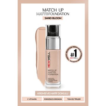 New Well Match Up Matte 01 34 gr Sand Bloom Foundation
