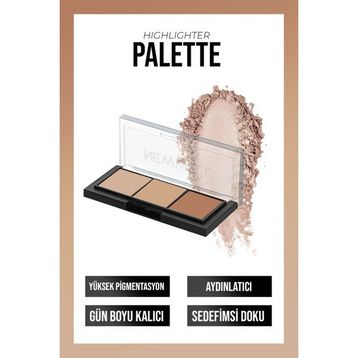 New Well Porcelain Make Up 3'lü Highlighter