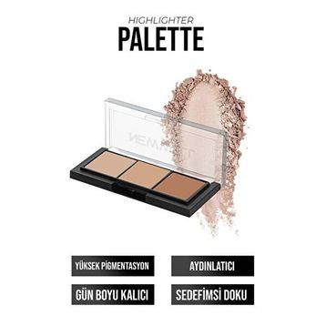 New Well Porcelain Make Up 3'lü Highlighter