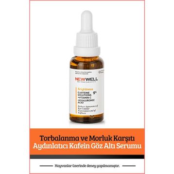 New Well Torbalanma ve Morluk Karşıtı Aydınlatıcı Kafein 30 ml Göz Altı Serumu