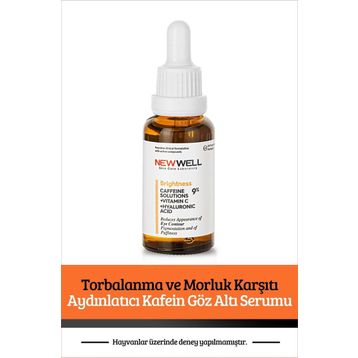 New Well Torbalanma ve Morluk Karşıtı Aydınlatıcı Kafein 30 ml Göz Altı Serumu