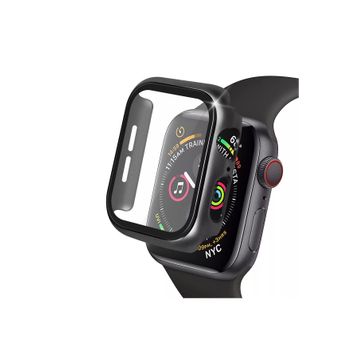 Newface Apple Watch 38 mm Siyah Camlı Kasa Ekran Koruyucu