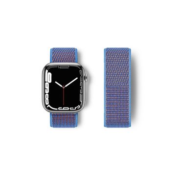 Newface Apple Watch 42 mm Mor Hasırlı Cırtcırtlı Kordon