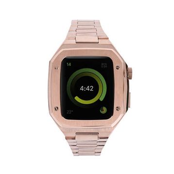 Newface Apple Watch 44 mm Rose Gold Metal Petek Kasalı Kordon