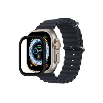 Newface Apple Watch Ultra 49 mm Siyah Alüminyum Kasa Cam Ekran Koruyucu
