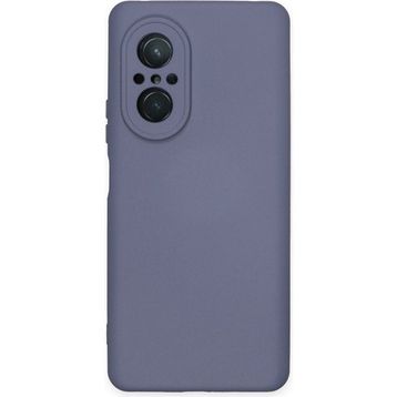 Newface Huawei Nova 9 SE Nano İçi Kadife Silikon Gri Cep Telefonu Kılıfı