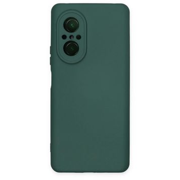 Newface Huawei Nova 9 SE Nano İçi Kadife Silikon Koyu Yeşil Cep Telefonu Kılıfı