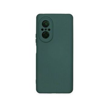 Newface Huawei Nova 9 SE Nano İçi Kadife Silikon Koyu Yeşil Cep Telefonu Kılıfı