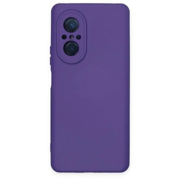 Newface Huawei Nova 9 SE Nano İçi Kadife Silikon Mor Cep Telefonu Kılıfı