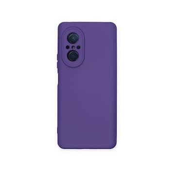 Newface Huawei Nova 9 SE Nano İçi Kadife Silikon Mor Cep Telefonu Kılıfı