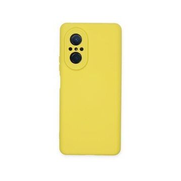 Newface Huawei Nova 9 SE Nano İçi Kadife Silikon Sarı Cep Telefonu Kılıfı