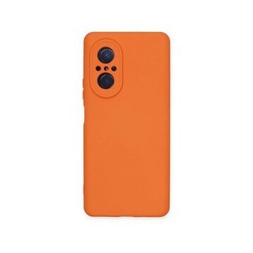 Newface Huawei Nova 9 SE Nano İçi Kadife Silikon Turuncu Cep Telefonu Kılıfı