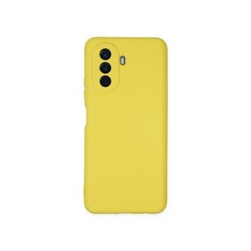 Newface Huawei Nova Y70 Nano İçi Kadife Silikon Sarı Cep Telefonu Kılıfı