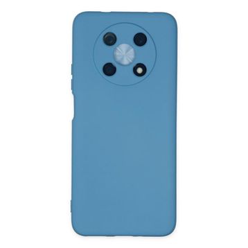 Newface Huawei Nova Y90 Nano İçi Kadife Silikon Mavi Cep Telefonu Kılıfı