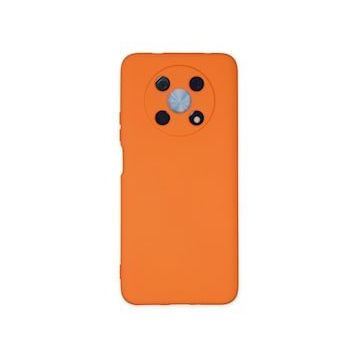 Newface Huawei Nova Y90 Nano İçi Kadife Silikon Turuncu Cep Telefonu Kılıfı