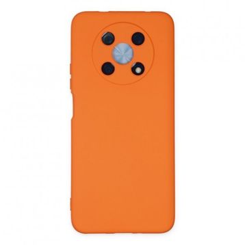 Newface Huawei Nova Y90 Nano İçi Kadife Silikon Turuncu Cep Telefonu Kılıfı