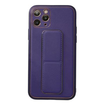 Newface iPhone 11 Pro Coco Deri Standlı Kapak - Mor Kılıf