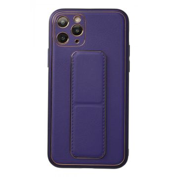 Newface iPhone 11 Pro Coco Deri Standlı Kapak - Mor Kılıf