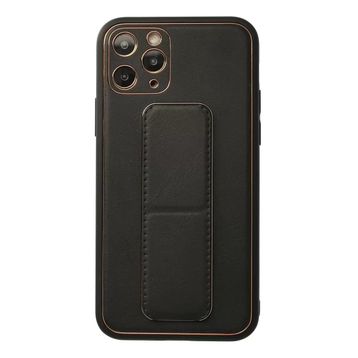 Newface iPhone 11 Pro Coco Deri Standlı Kapak Siyah Cep Telefonu Kılıfı