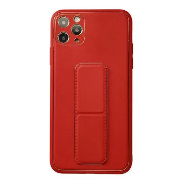 Newface iPhone 11 Pro Max Coco Deri Standlı Kapak - Kırmızı Kılıf