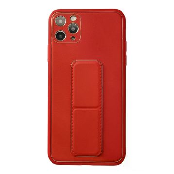 Newface iPhone 11 Pro Max Coco Deri Standlı Kapak - Kırmızı Kılıf