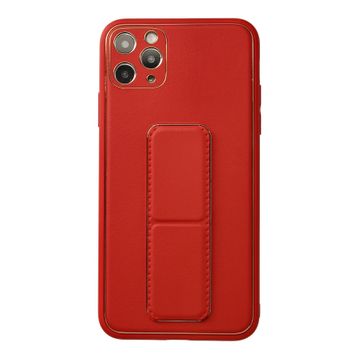Newface iPhone 11 Pro Max Coco Deri Standlı Kapak - Kırmızı Kılıf