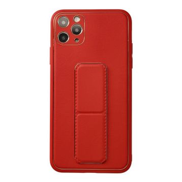 Newface iPhone 11 Pro Max Coco Deri Standlı Kapak - Kırmızı Kılıf