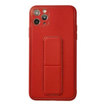 Newface iPhone 11 Pro Max Coco Deri Standlı Kapak - Kırmızı Kılıf