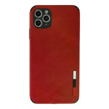 Newface iPhone 11 Pro Max Loop Deri Silikon Kırmızı Cep Telefonu Kılıfı