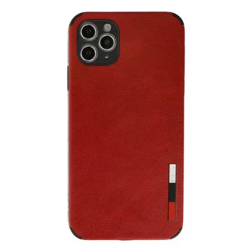Newface iPhone 11 Pro Max Loop Deri Silikon Kırmızı Cep Telefonu Kılıfı