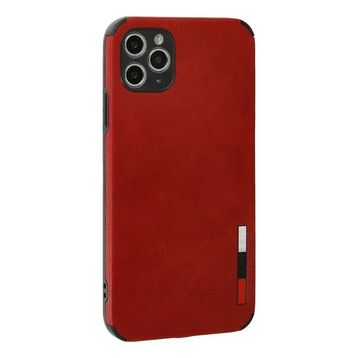 Newface iPhone 11 Pro Max Loop Deri Silikon Kırmızı Cep Telefonu Kılıfı