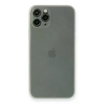 Newface iPhone 11 Pro Max PP Ultra İnce Kapak Beyaz Cep Telefonu Kılıfı