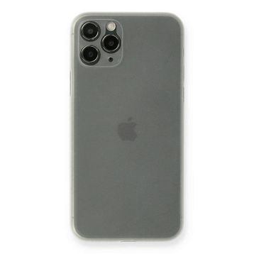 Newface iPhone 11 Pro Max PP Ultra İnce Kapak Beyaz Cep Telefonu Kılıfı