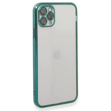 Newface iPhone 11 Pro Razer Lensli Silikon Yeşil Cep Telefonu Kılıfı