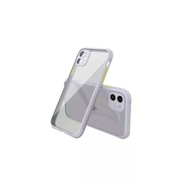 Newface iPhone 12 Mini Miami Şeffaf Silikon - Lila Kılıf