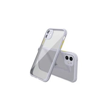 Newface iPhone 12 Mini Miami Şeffaf Silikon - Lila Kılıf