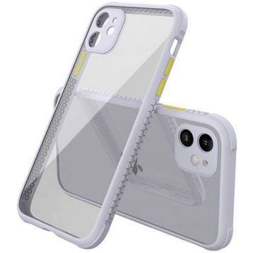Newface iPhone 12 Mini Miami Şeffaf Silikon - Lila Kılıf
