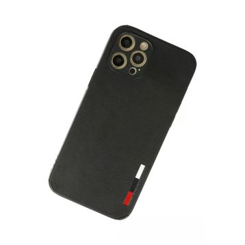 Newface iPhone 12 Pro Max Loop Deri Silikon - Siyah Kılıf