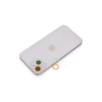 Newface iPhone 13 Mini Renkli Kamera Lens Koruma Cam Turuncu Yeşil Ekran Koruyucu