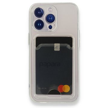 Newface iPhone 13 Pro Kart Şeffaf Silikon - Şeffaf Kılıf