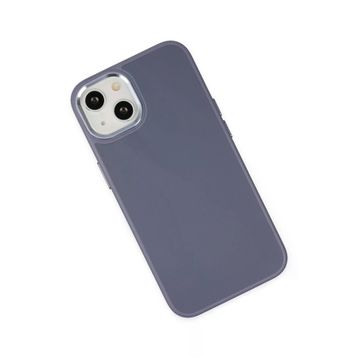 Newface iPhone 14 Asya Deri Silikon Mor Kılıf