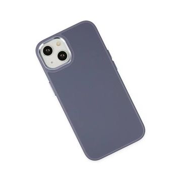 Newface iPhone 14 Asya Deri Silikon Mor Kılıf