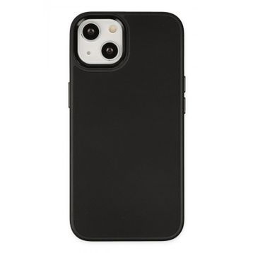 Newface iPhone 14 Asya Deri Silikon Siyah Kılıf