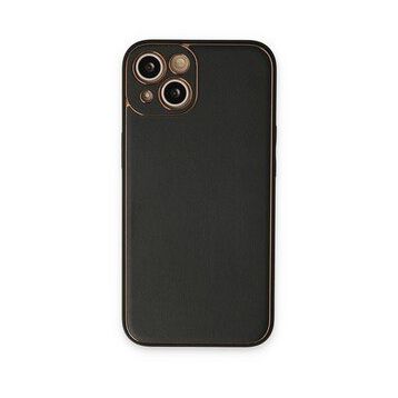 Newface iPhone 14 Plus Coco Deri Silikon Kapak Siyah Kılıf
