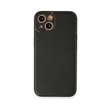 Newface iPhone 14 Plus Coco Deri Silikon Kapak Siyah Kılıf