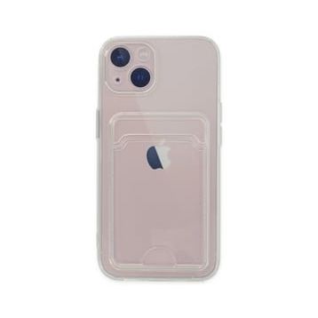 Newface iPhone 14 Plus Kart Şeffaf Silikon Şeffaf Cep Telefonu Kılıfı