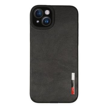 Newface iPhone 14 Plus Loop Deri Silikon Siyah Kılıf